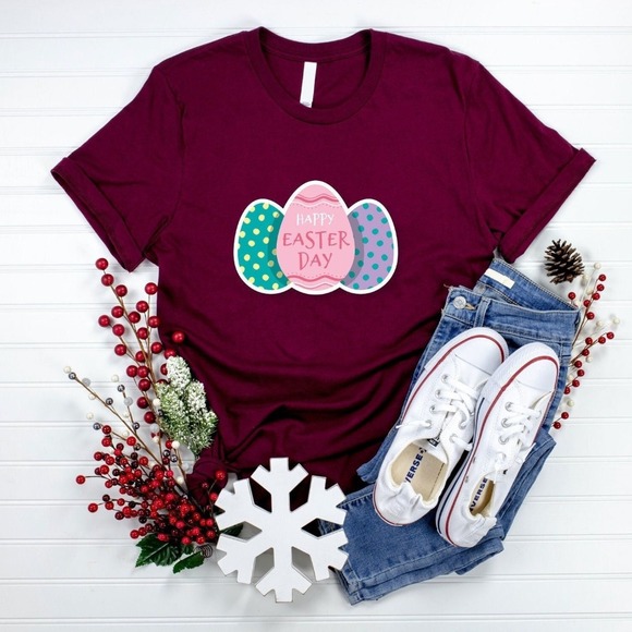 Happy Easter Day Shirt, Easter Shirt, Cute Easter Shirt, Easter Egg Shirt - Picture 1 of 2
